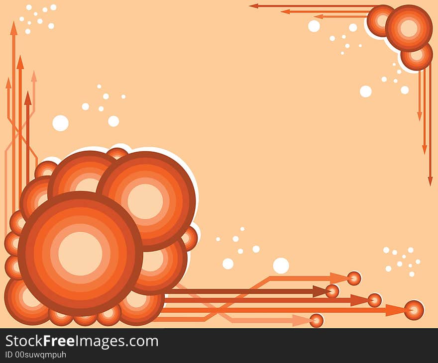 Circles and arrows background design