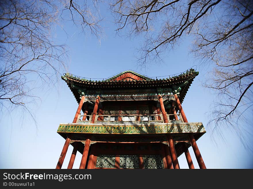 A gloriette in the summer palace ,Beijing ,China