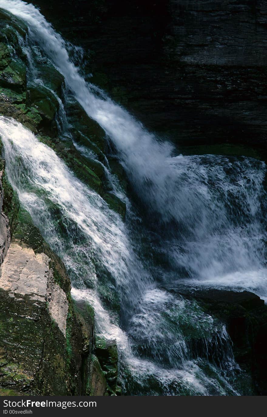 A waterfall in upstate New York. A waterfall in upstate New York