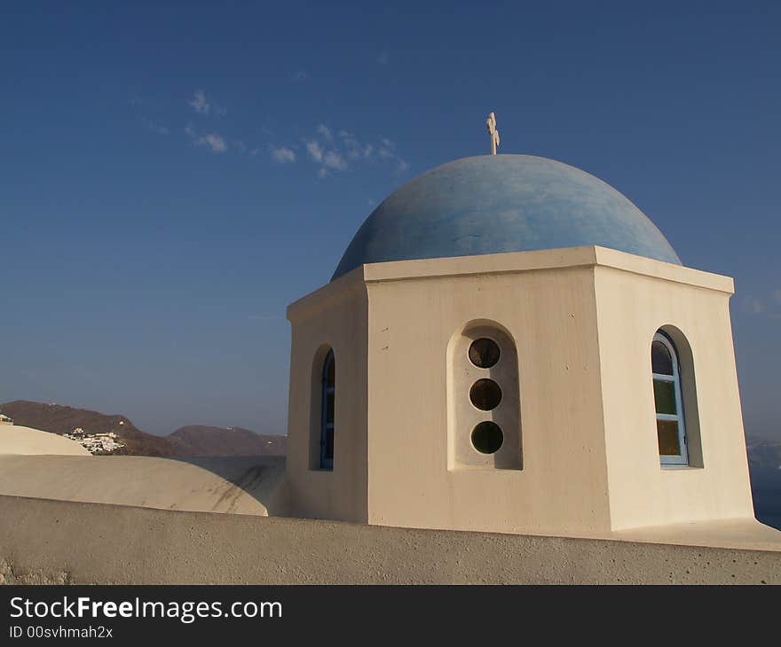 A church in Oia village. A church in Oia village