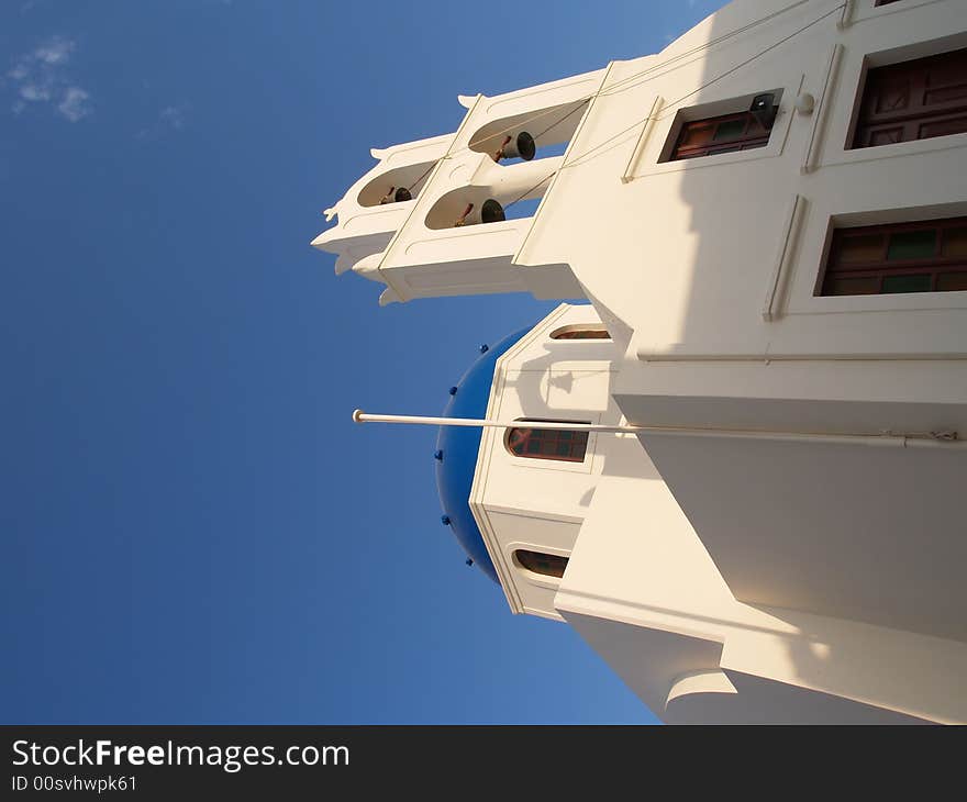 A church in Oia village. A church in Oia village