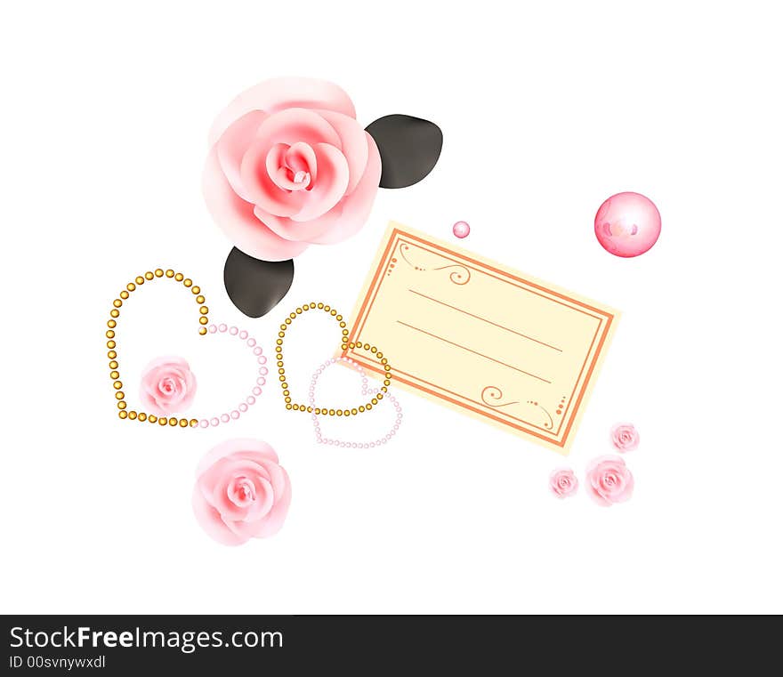 Card And Roses