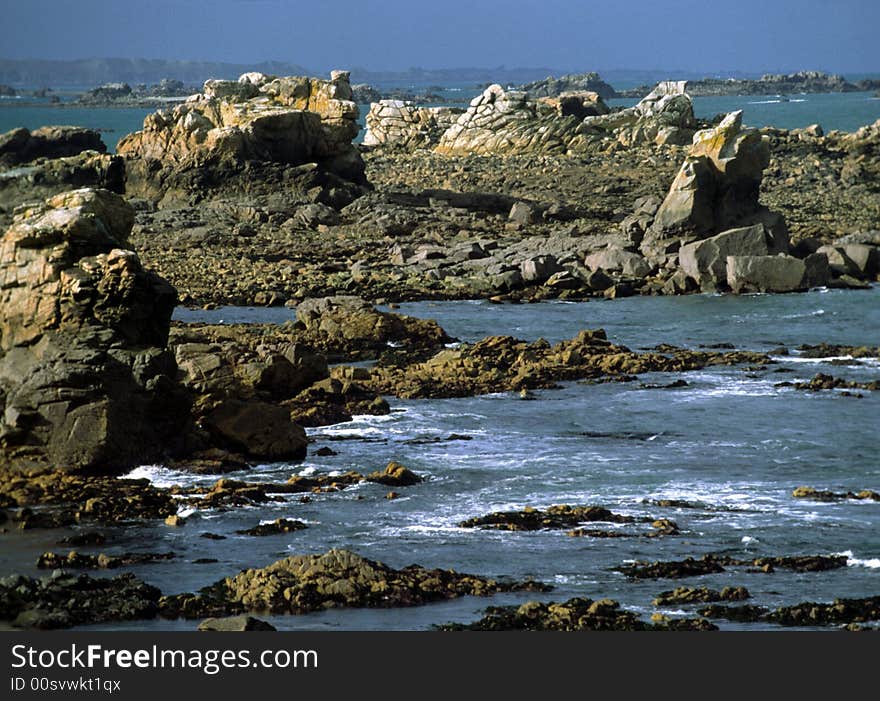 Coastline in brittany,france