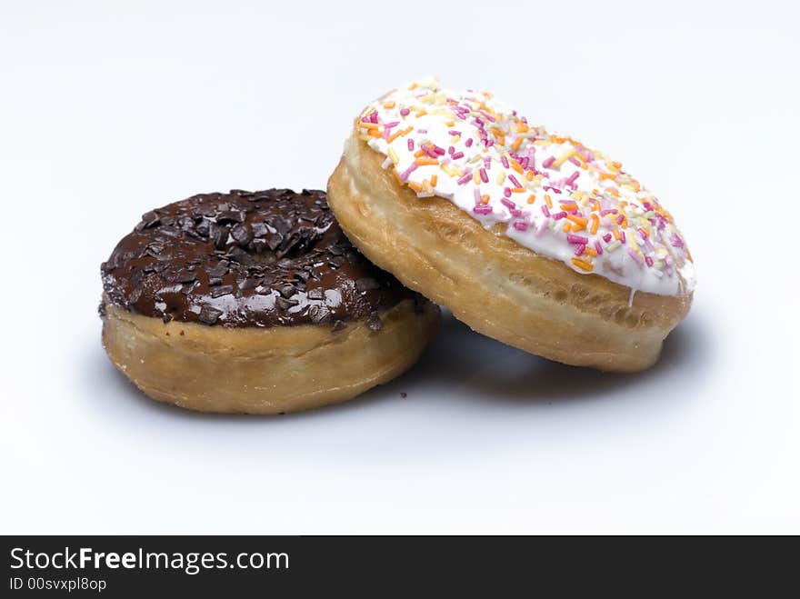 Doughnuts isolated on gradien background