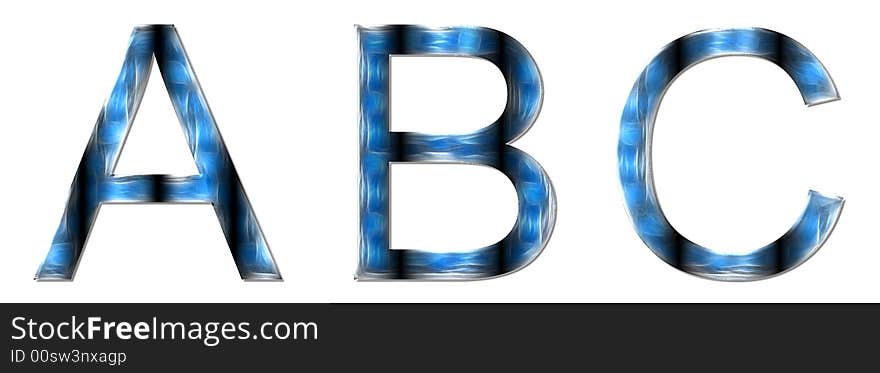 Modern ABC plastic color blue