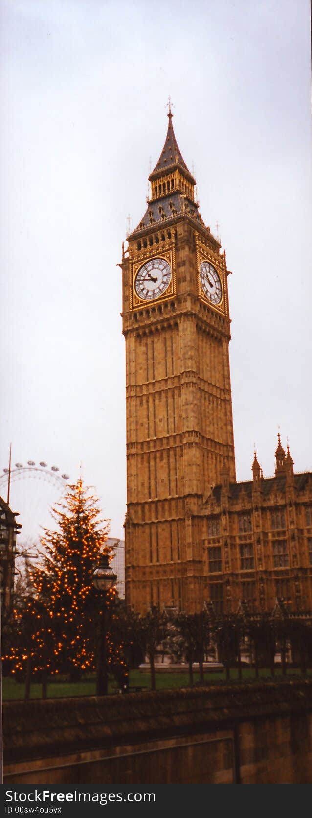 London skyline, Big Ben in winter. London skyline, Big Ben in winter