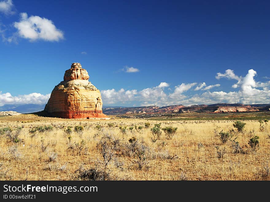 View on Church Rock in Utah