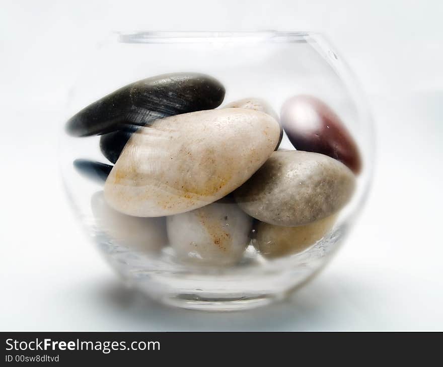 Spa stones in a glass