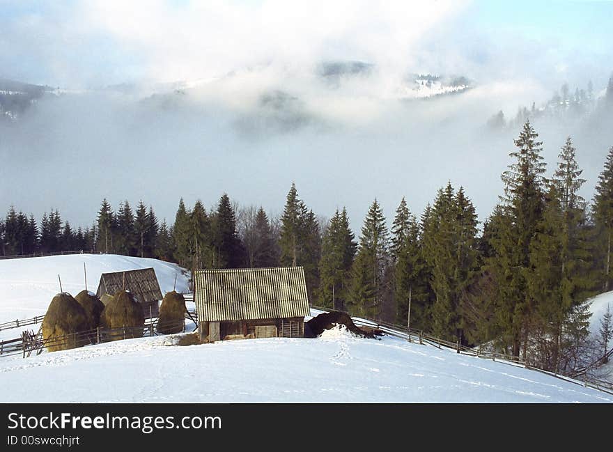 Traditional romanian village in Apuseni Mountains, Romania. Traditional romanian village in Apuseni Mountains, Romania