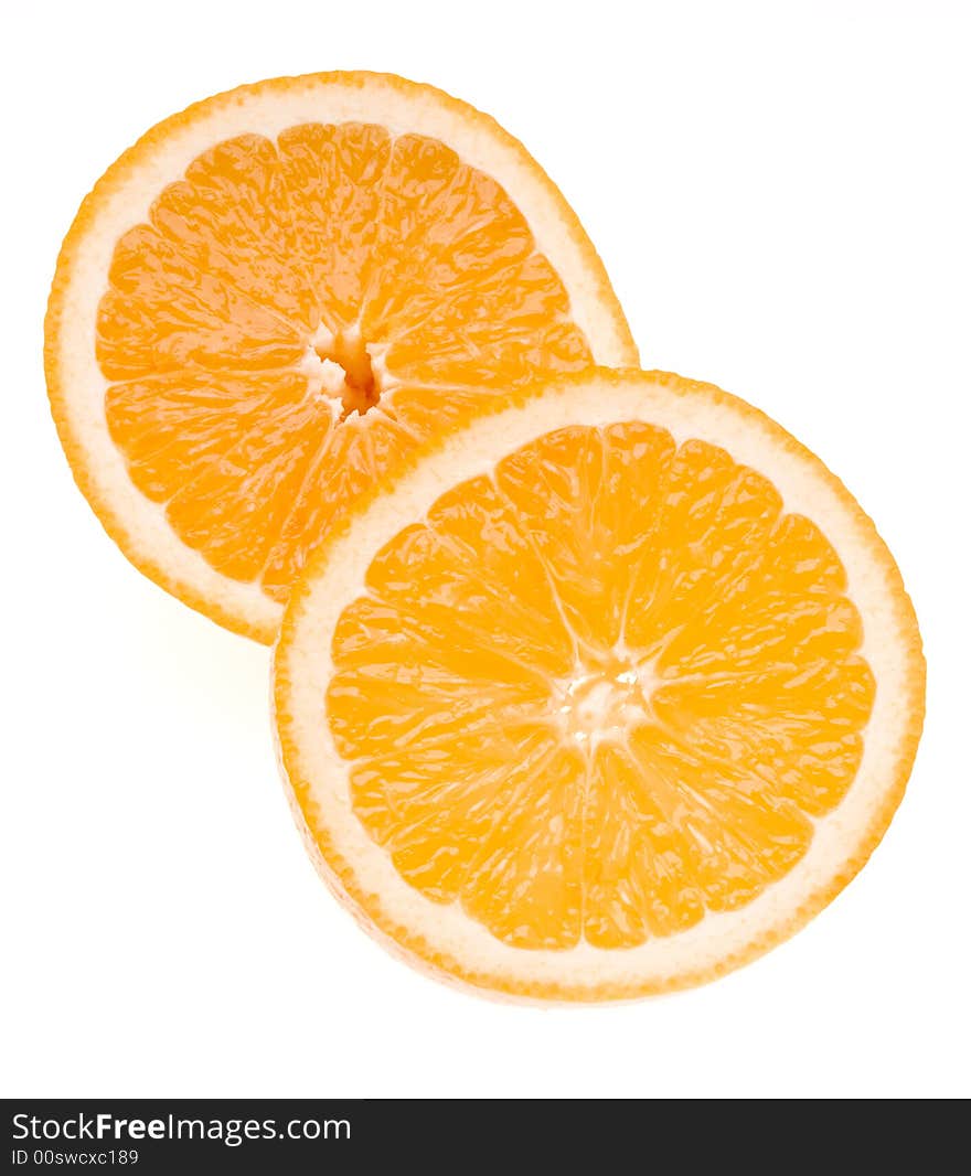 Isolated perfect orange on white