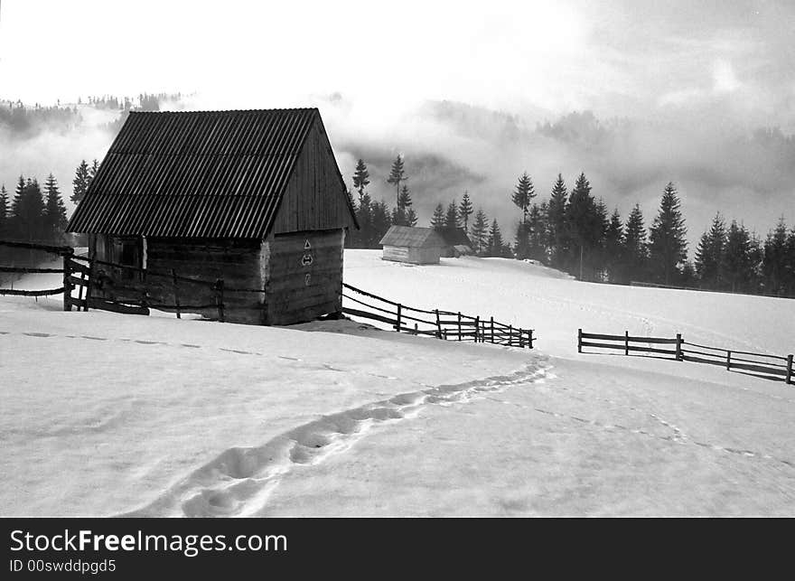 Traditional romanian village in Apuseni Mountains, Romania. Traditional romanian village in Apuseni Mountains, Romania