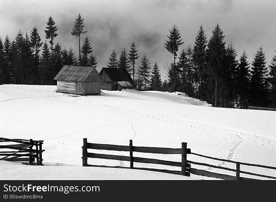 Traditional romanian village in Apuseni Mountains, Romania. Traditional romanian village in Apuseni Mountains, Romania