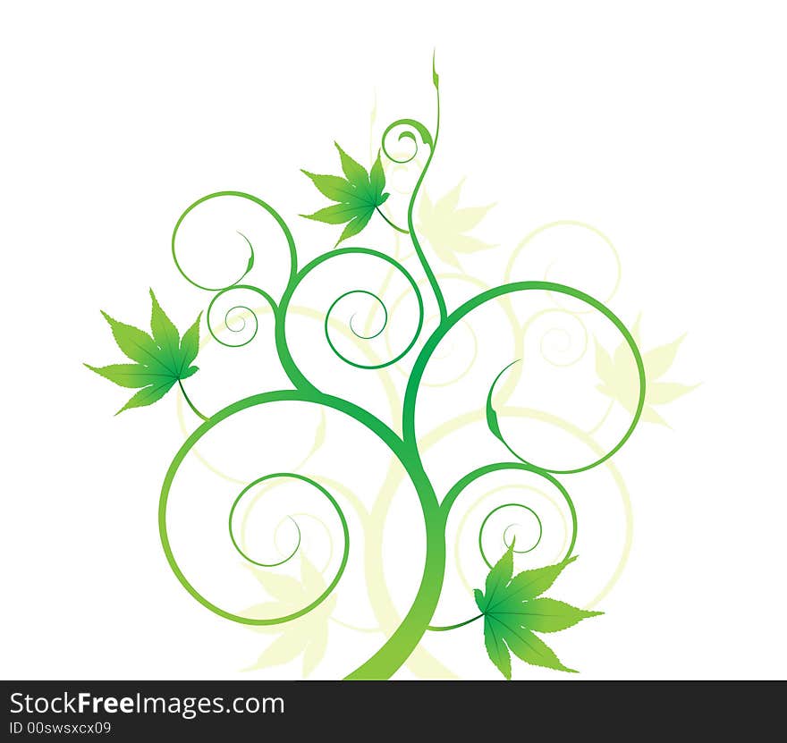 Illustration drawing of flower floral background