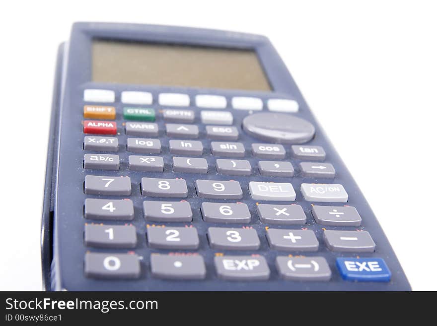 Scientific calculator on white background