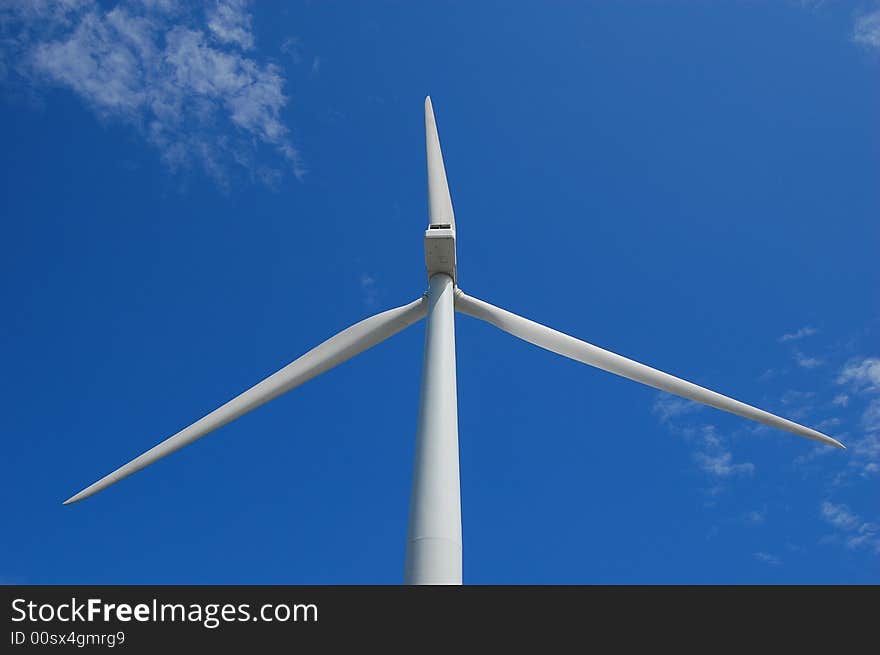 Wind turbine ready to produce. Wind turbine ready to produce