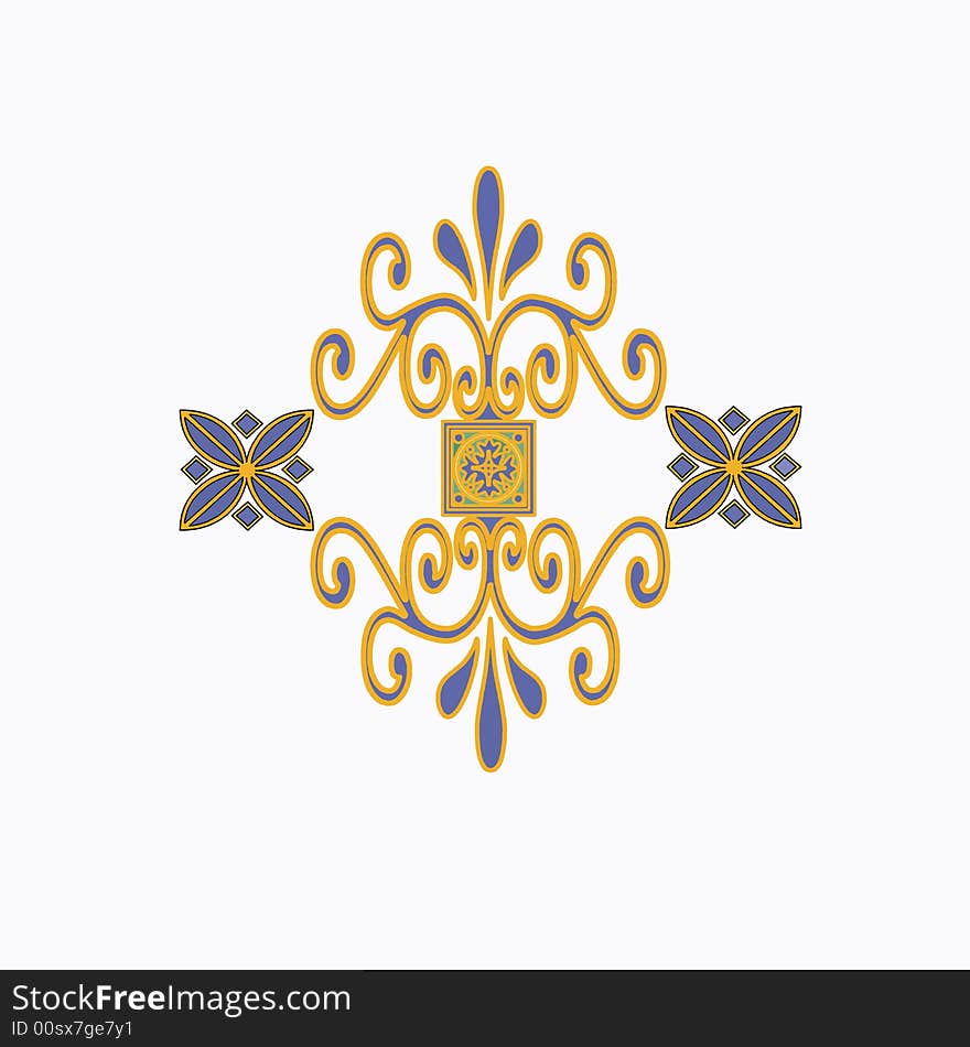 Beautiful ornament on white background