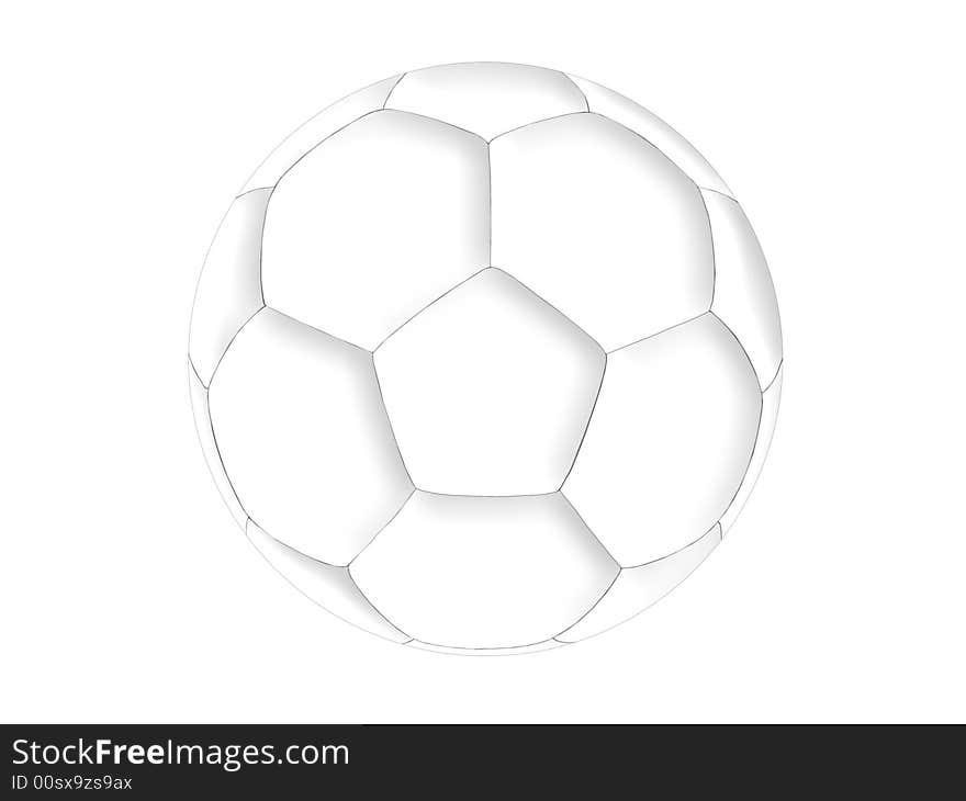 White football on a white background