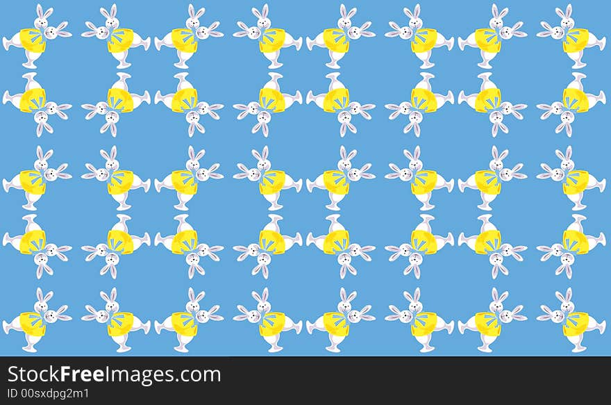 Background - yellow easter hare