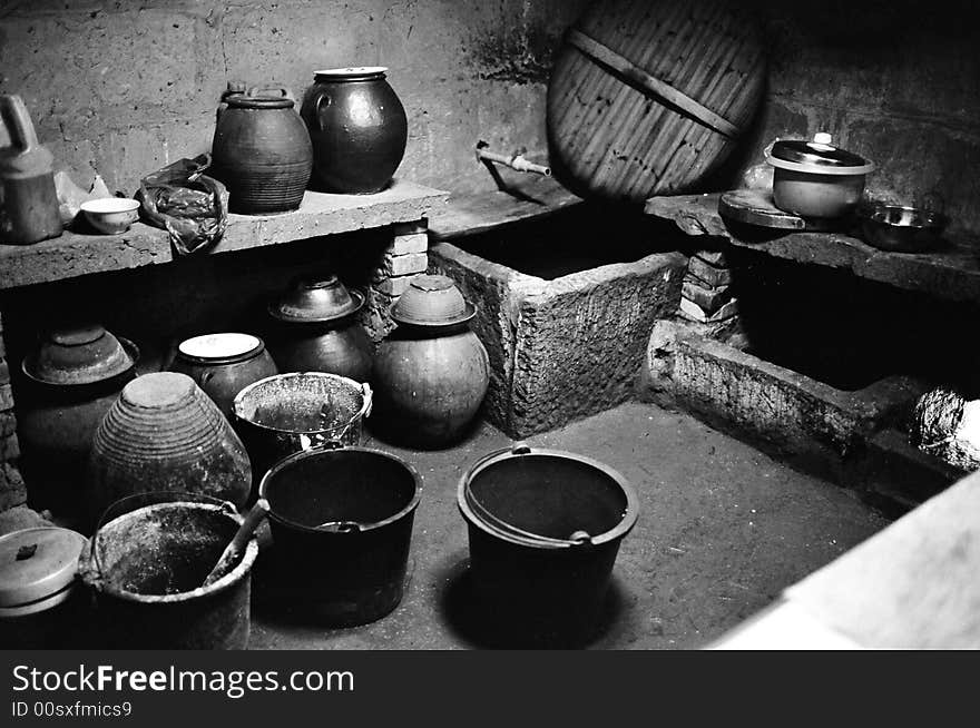 Corner of a farmer's kitchen,taken in Sinchuan Province,China.Leica mp m35f1.4,tmax100