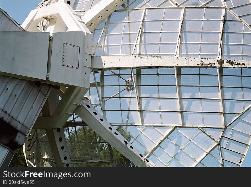 A radiotelescope antenna in the observatory of Ondrejov, Czech republic