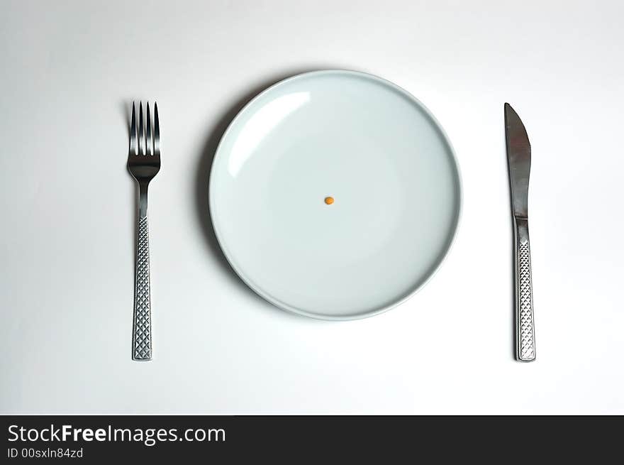 Empty white plate