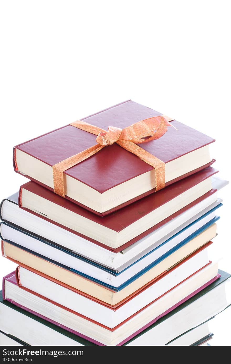 Books in gift packing isolated on a white background