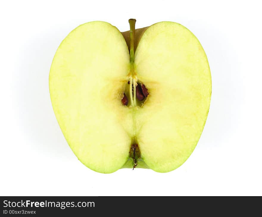 Half of apple isolated on white background. Half of apple isolated on white background