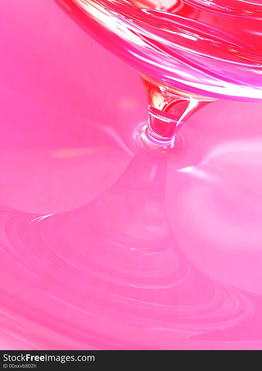 Computer generated illustration of pink sticky liquid. Computer generated illustration of pink sticky liquid