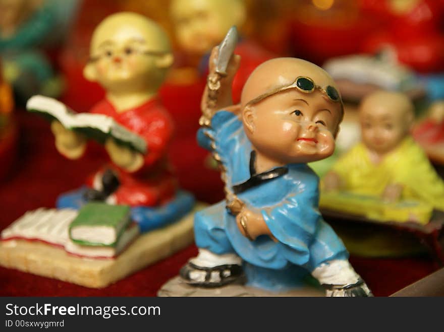 Buddhist dolls in a temple, beijing, china. Buddhist dolls in a temple, beijing, china