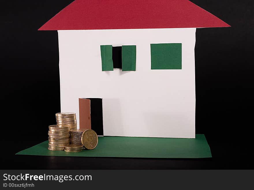 Money saved for buying an house. Money saved for buying an house