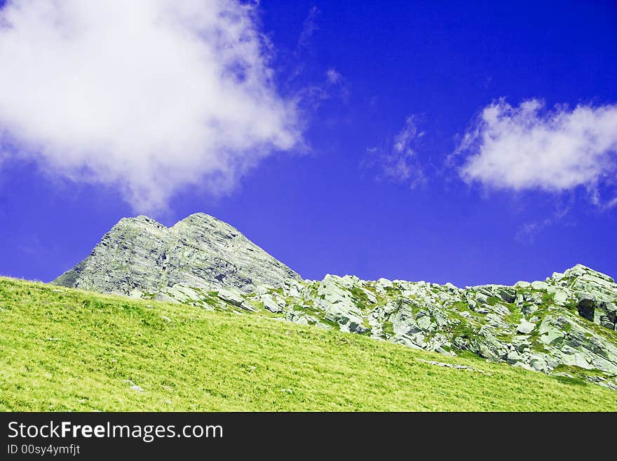 Snow Mountain In Valtellina Italy. Snow Mountain In Valtellina Italy