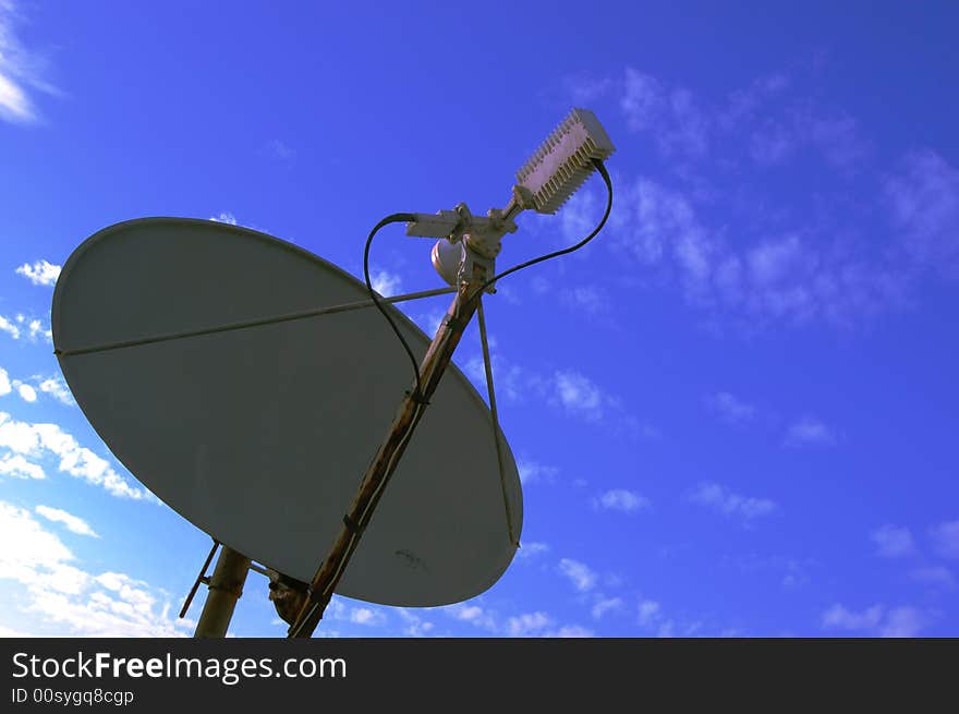 Satellite dish or disc used for telecommunications