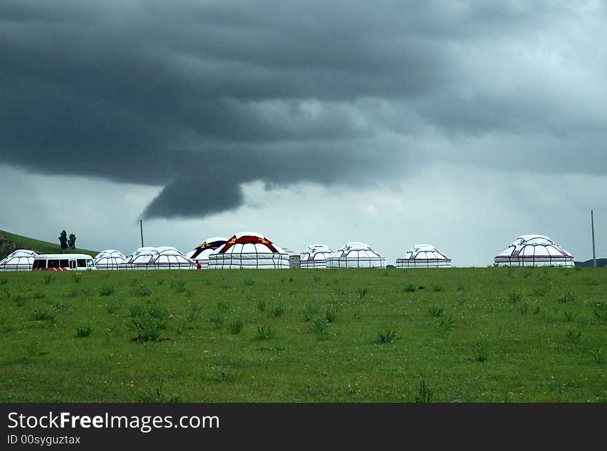 Gerr (yurt) - traditional home in Mongolia. Gerr (yurt) - traditional home in Mongolia.