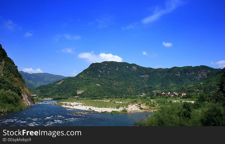 Cross beautiful yangjia Stream