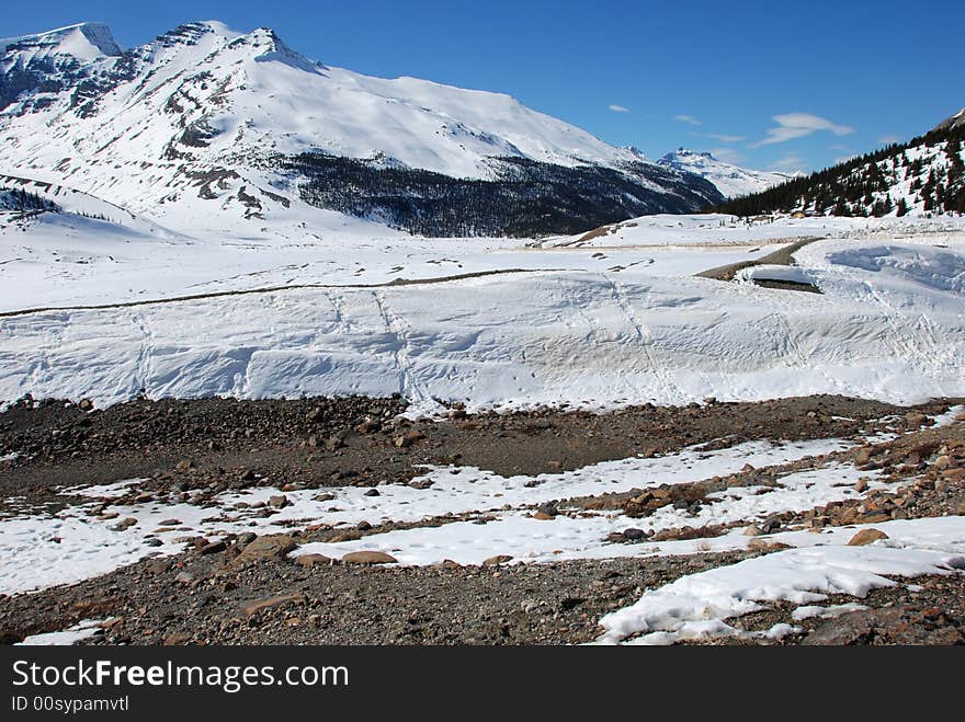 Peaks of snow moutain covered by snow. Peaks of snow moutain covered by snow