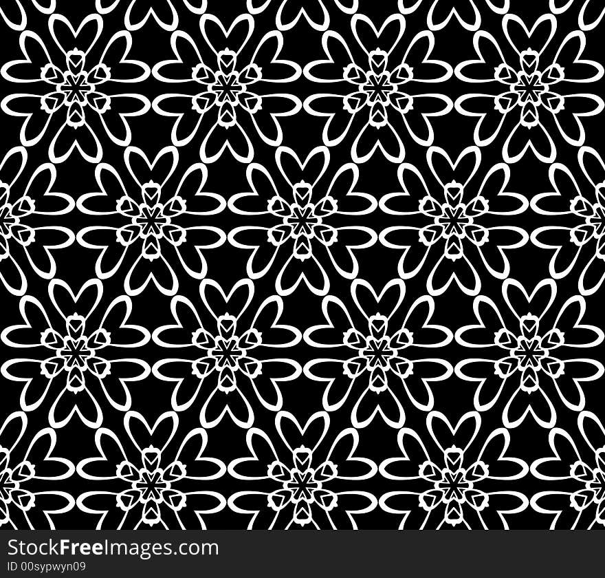 Abstract seamless black-and-white pattern - graphic illustration. Abstract seamless black-and-white pattern - graphic illustration