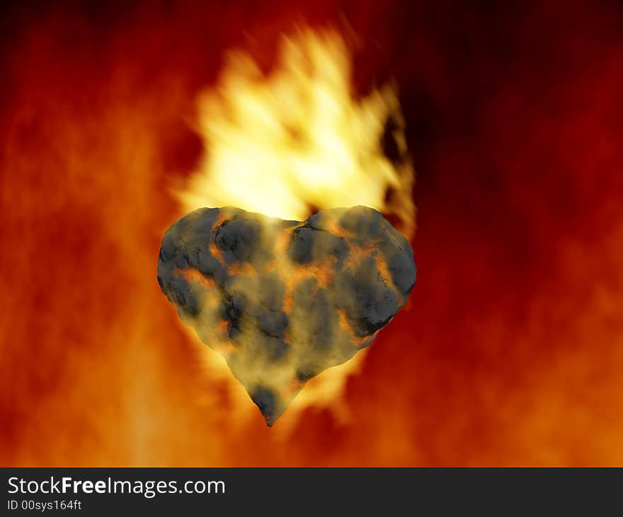 The heart as a symbol of fire. The heart as a symbol of fire