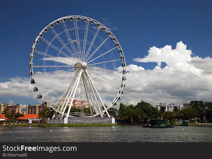 Eyes on malaysia_ferris wheel at kuala lumpur, malaysia. Eyes on malaysia_ferris wheel at kuala lumpur, malaysia