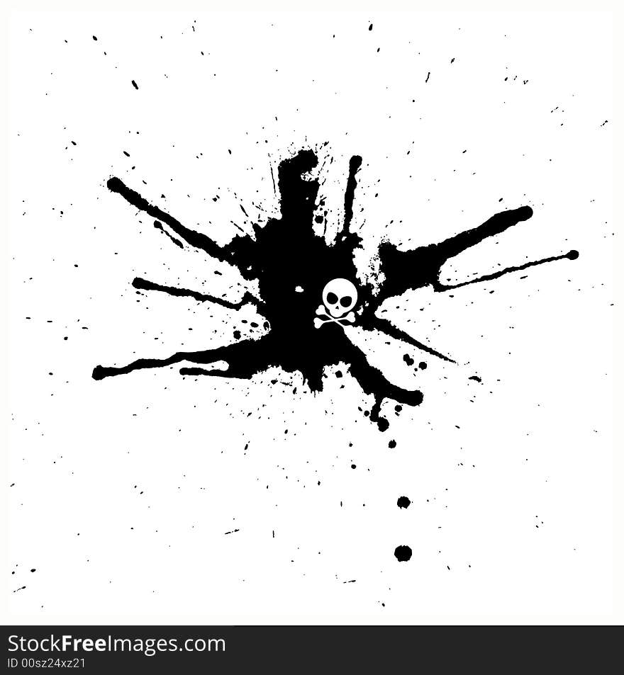 Vector abstract black spray drops for design use