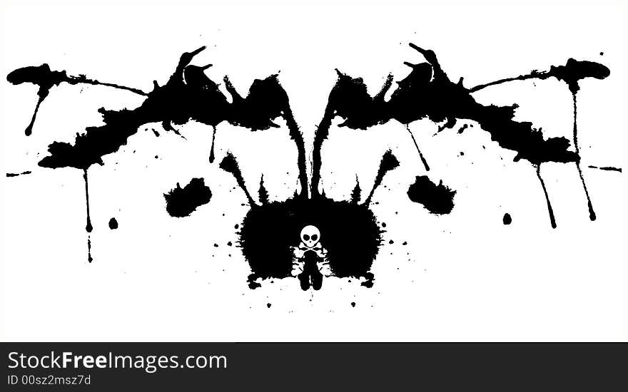 Vector abstract black spray drops for design use