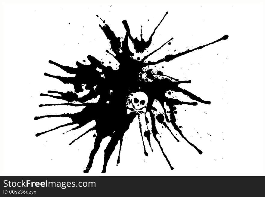 Vector abstract black spray drops for design use