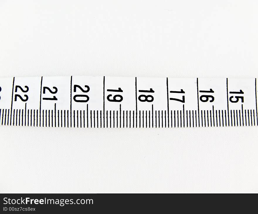 White measure on white background