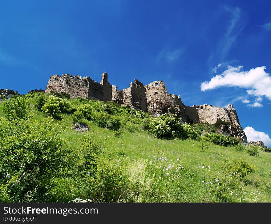 Ruins of big medieval castle in Slovakia. Ruins of big medieval castle in Slovakia.