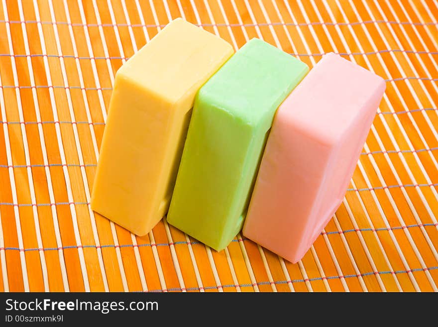 Soap On The Bamboo Table-cloth