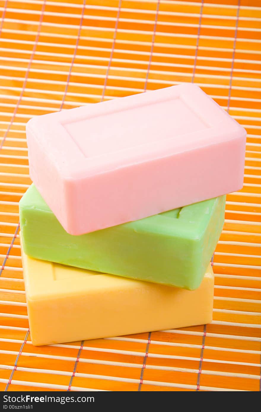 Soap On The Bamboo Table-cloth