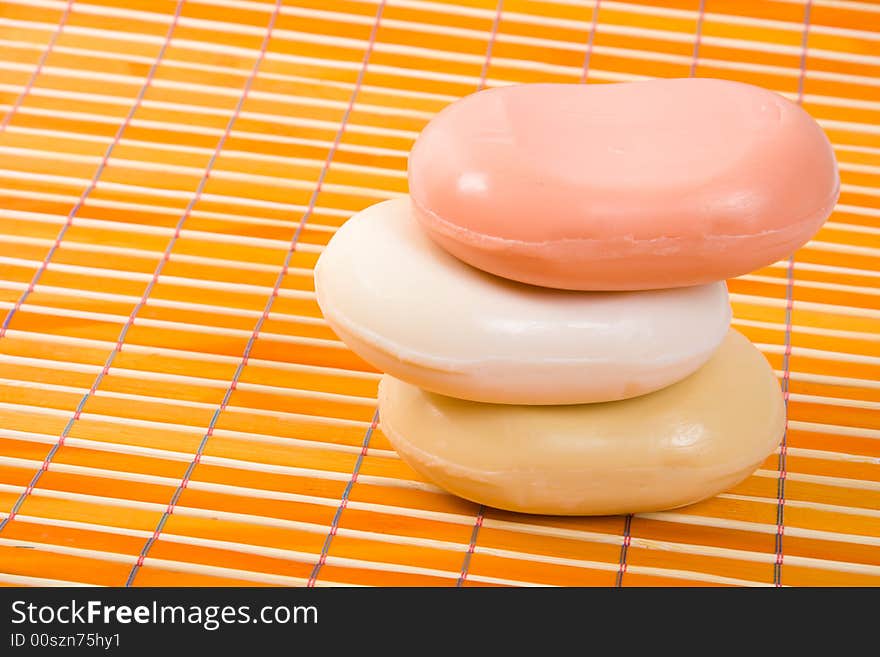 Soap On The Bamboo Table-cloth