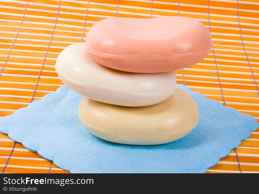 Soap On The Bamboo Table-cloth