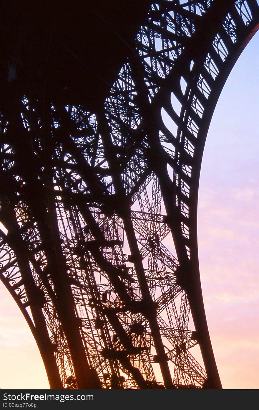 Eiffel Tower In Sunset Light