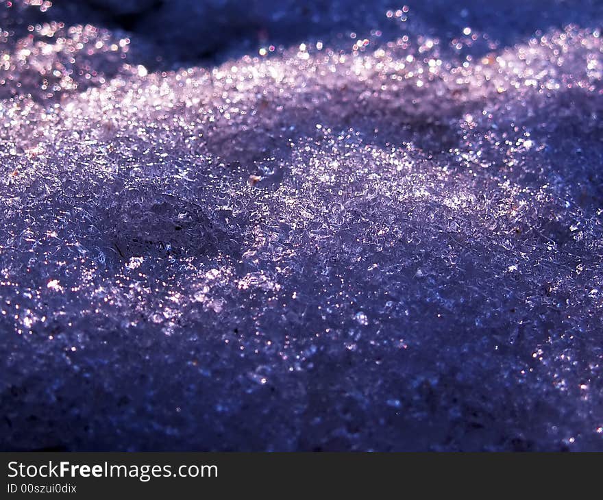 Purple Snow Closeup