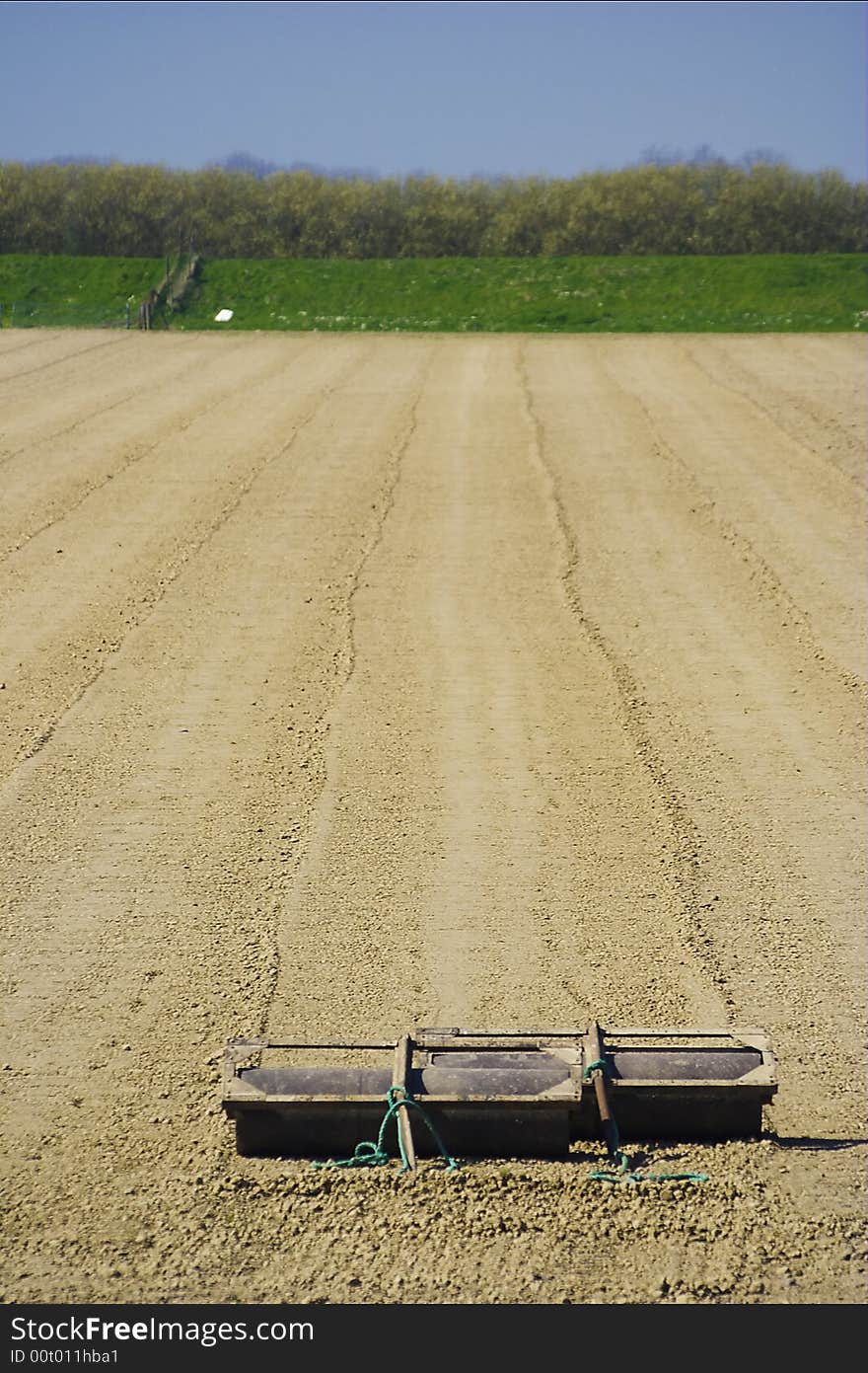 Agricultural land in the spring